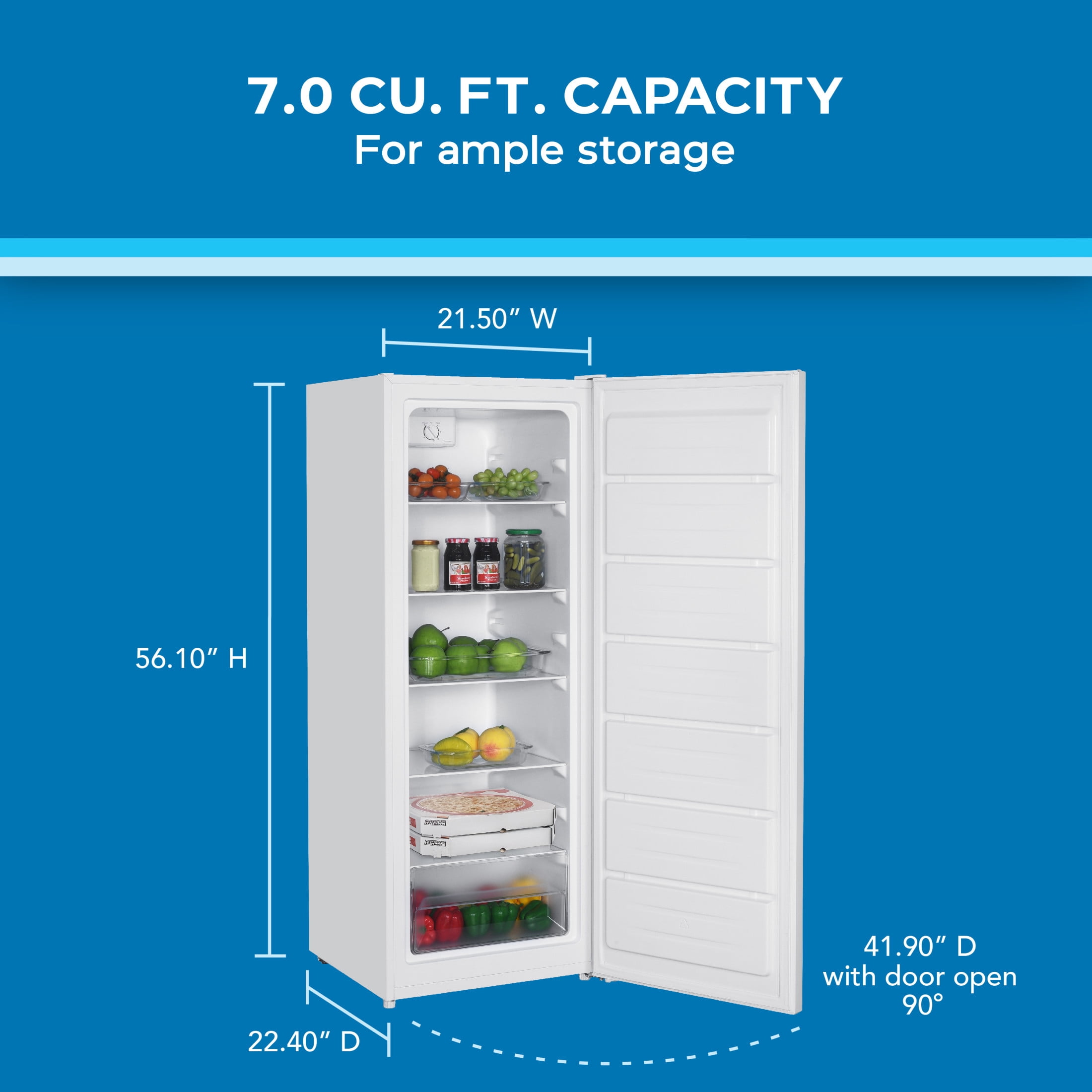 Avanti Garage Ready Vertical Freezer, 7 cu. ft, in White (AV701VFB0W)