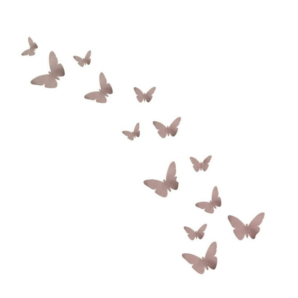 Mariposas 3D Pared Better Place Rose Gold 12 10 9 7Cm