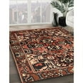 thumbnail image 3 of Ahgly Company Machine Washable Indoor Square Traditional Tiger Orange Brown Area Rugs, 5' Square, 3 of 7