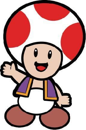 toad from the original super mario brothers game toad from the original super mario brothers game