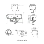 AOOOWER Zero Delay Arcade DIY Kit USB Encoder To PC Arcade Joystick Push Buttons