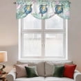 thumbnail image 3 of Summer Sea Turtle Tie Up Valances Curtain, Adjustable Kitchen Nautical Coastal Ocean Watercolor Turtle Coral Valances for Windows Decor, Rod Pocket Short Curtains Set for Bedroom/Bathroom, 42"x18", 3 of 9