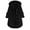 Black, variant on FRSASU Women Coats Plus Size Women Fleece Irregular Long Sleeve Button Pocket Hooded Coat