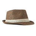 thumbnail image 4 of Byfri Straw Panama Jazz Hat Wide Brim Sun Fedora Hat for Beach Travel Coffee 56-58cm, 4 of 7