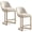 Gold-White, variant on Bowery Hill Barrel Back Metal Counter Stool Set in Gray/Espresso