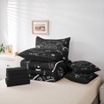 thumbnail image 6 of jejeloiu Boho Theme 7-Piece Bedding Comforter Set,Retro Moon Sun King Bedding Sets,White Black Bed Sheets For Boys Kids,Super Cozy Room Decor Reversible, 6 of 8