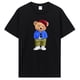 thumbnail image 1 of Camiseta de oso de peluche jugando bádminton ropa para hombre camisetas con gráficos Kawaii camisetas para hombre Camiseta de algodón ropa de calle, 1 of 6