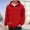 Red, variant on WIZUTIZ Men's Quarter Zip Hoodie Multi Pocket Cargo Style Hooded Sweatshirt for Men Casual Wear Athletic Streetwear Fall Winter Everyday Wear Solid Color Pullover Top