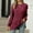 Wine, variant on Turilly Women's Casual Solid Round Neck Pocket Hem Slit Loose T-shirt Top