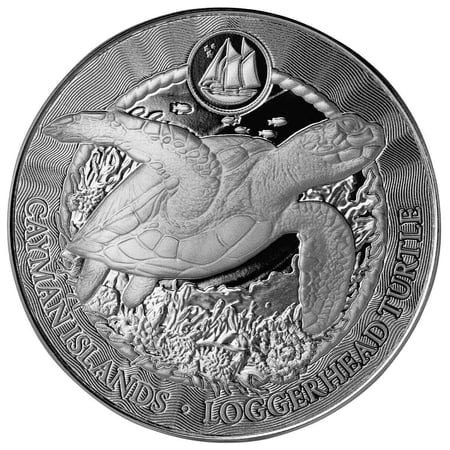 2025 1 oz Silver Coin - Cayman Islands Loggerhead Turtle .9999 Silver BU