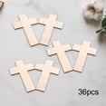 thumbnail image 3 of 36 piezas de cruces de madera, astillas de madera en forma de cruz, cruces de madera sin terminar, para manualidades, etiquetas de regalo, decoración, 3 of 9