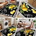 thumbnail image 6 of Yellow Lemon Area Rug 4'x6', Summer Botanical Black White Checkered Washable Non-Slip Rugs, Low Pile Large Carpet for Living Room Bedroom Dining Room Kitchen Office Indoor Mat, 6 of 9