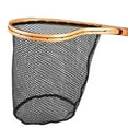 thumbnail image 5 of Wooden Fly Fishing Landing Net - Rubber Ghost Mesh & Release for Gentle Catch & Release - Trout Bass Net with Ergonomic Handle - Tear Drop Design, 5 of 7