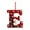 E, variant on 2D Acrylic Flat 26 Letter Christmas Tree Hanging Ornaments, Christmas Tree Home Decorations Party Supplies Pendant