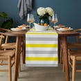 thumbnail image 2 of Yellow Grey Table Runner - 90 Inch Long, Kitchen Dining Table Runner Dresser Scarves, Farmhouse Watercolor Modern Geometric Farmhouse Decor for Coffee Tables Wedding Party Banquet, 2 of 8