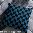 thumbnail image 2 of Homewish Modern Abstract Geometric Fabric by the Yard 2 Yard,Minimalism Grid Checkered Room Decor Fabric by the Yard,Black Blue Plaid Fabric for Sewing For Teens,Luxury Bedroom Decor, 2 of 6