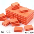 thumbnail image 2 of Xiao Hua nail mini orange polishing block file 100/180 mesh double-sided, nail file, polishing block (50 pieces set), 2 of 4