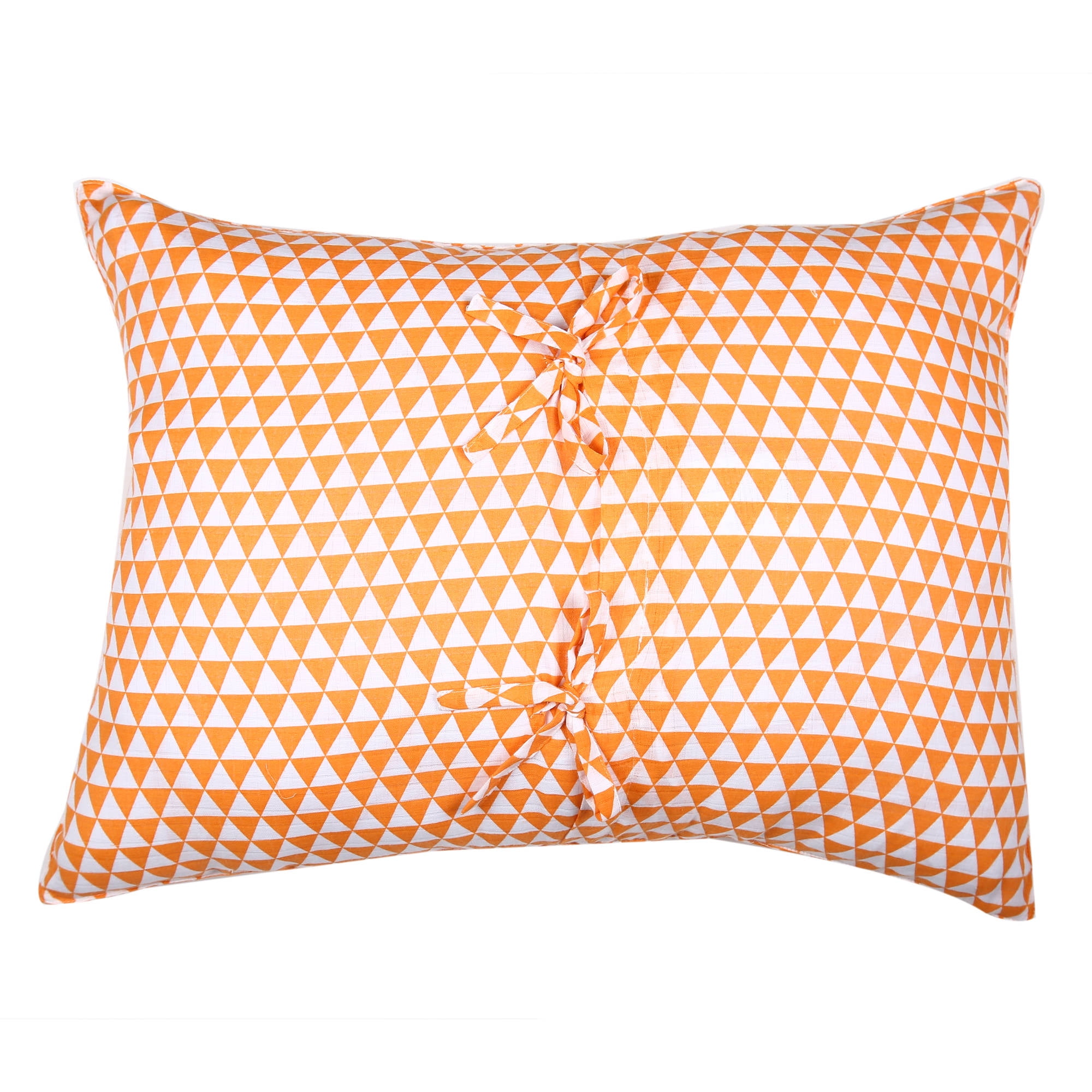 Bacati Aztec Orange/Navy 3-Piece 100% Cotton Muslin Toddler Bedding Sheet Set, Triangles