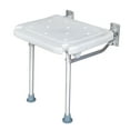 thumbnail image 2 of Walmeck Folding Shower Bench Wall Mounted Flip-up Bath Seat Screw-in Bathroom Chair Stool with Feet Drainage Holes Shower Head Slot for Elderly Seniors Disabled, 2 of 6