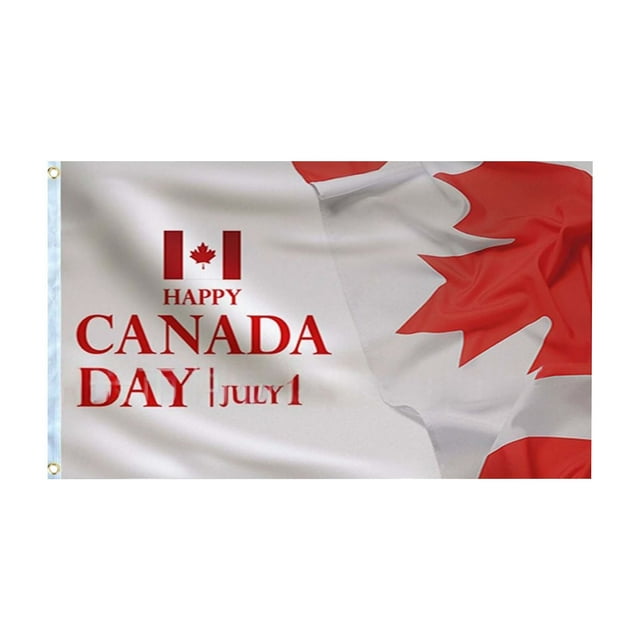 Drapeau Canadien 90x150 cm Couleur Polyester Durable Idéal pour la Fête du Canada
