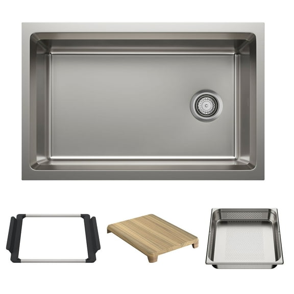 Blanco 443299 Inteos 30" Undermount Single Basin Stainless Steel Kitchen Sink - Stainless