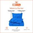 thumbnail image 4 of SGI Bedding 100% Egyptian Cotton 3PC Pinch Duvet Cover Calking Egyptian Blue, 4 of 7