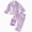 L101-Light Purple, variant on CAUYDY Toddler Girls Halloween Pajamas Fuzzy Trim Button Down Cute Pumpkin Ghost Print Long Sleeve Shirt Elastic Pants 2 Piece Satin Pajama Set(L101-Light Purple,2-3 Y)