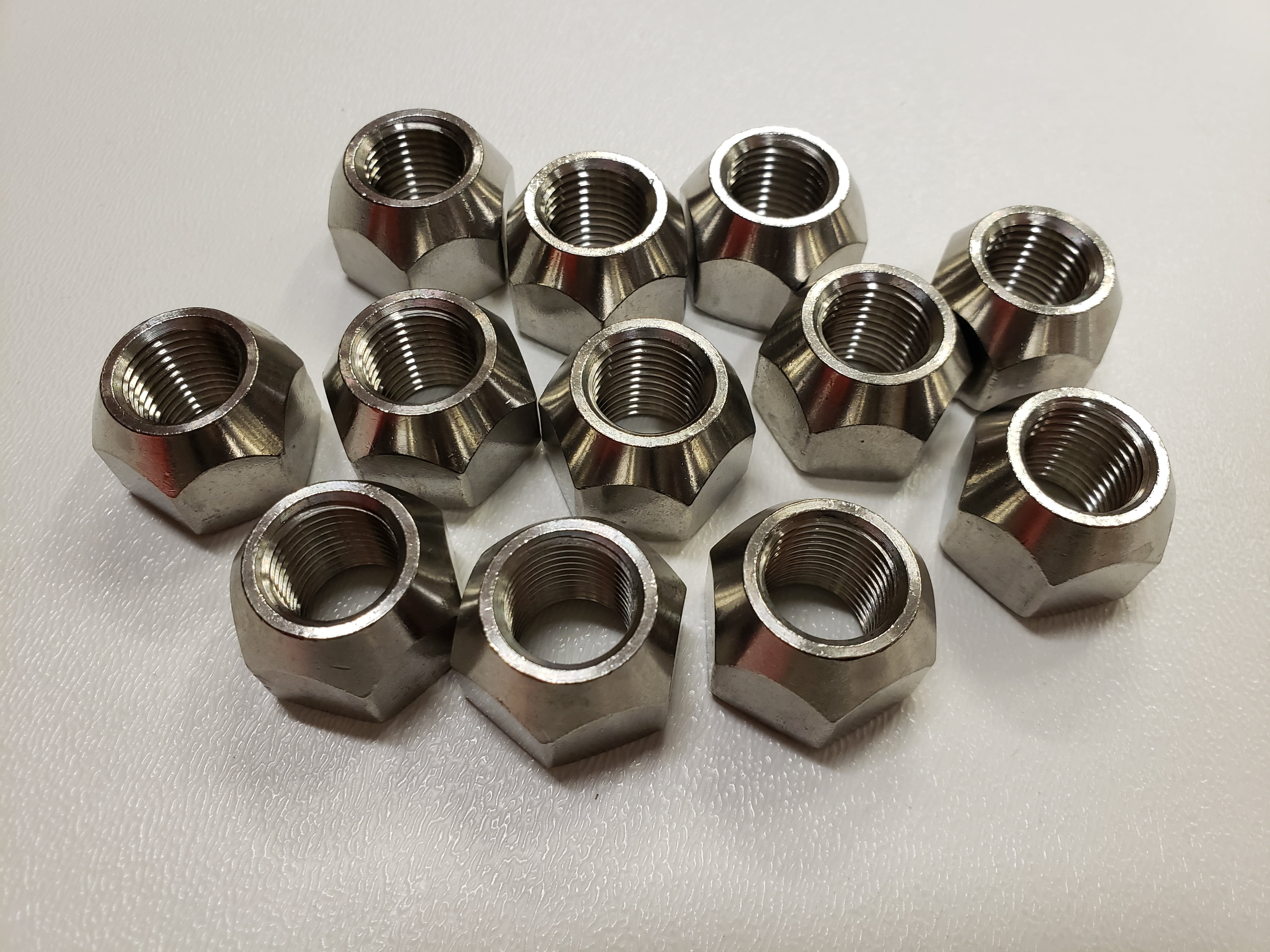Twelve (12) Pack Open 304 Stainless Steel 1/2-20 Lug Nuts For Trailer Stainless Steel Lug Nuts 1 2 X 20