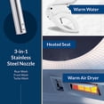 thumbnail image 3 of Bio Bidet - Slim Three Electric Self-Cleaning Bidet Toilet Seat w/Warm Water - Elongated White -, 3 of 9
