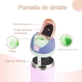thumbnail image 2 of Botella de agua de acero inoxidable aislada con paja para deportes, viajes y biberón de agua de acero inoxidable, con picos - 32 onzas, livianos y resistentes a las fugas (Rosa, 32 oz), 2 of 4