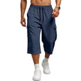 thumbnail image 2 of Dresfit Mens Cargo Shorts Long Baggy Shorts 2026 Summer Multi Pockets Drawstring Work Bottoms Loose Stretch Solid Hiking Bermuda Shorts S, 2 of 9
