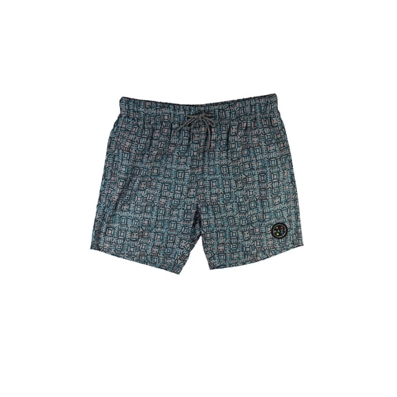 Maui and Sons Mens Boardshorts Carved Plaid Storm Swim Trunks