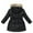 Black, variant on FRSASU Kids Coat ,Hoodies Tops for Kids Winter Thick Warm Windproof Plush Collar Coat Outwear Jackets