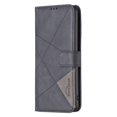 thumbnail image 2 of Case for iPhone 18 Pro Max, Rhombus Pattern Flip Wallet Leather Case, Card Holder Magnetic Closure Shockproof Kickstand Protective Cover,Black,For iPhone 18 Pro Max, 2 of 9