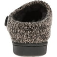 clarks women's knit scuff slipper, black, 7 m us