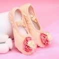 thumbnail image 5 of Siilsaa Ballet Shoes for Girls Large Flower Ballet Dance Shoes Elegant and Cute Ballet Slippers Soft Dance Shoes for Toddler Beige,8.5, 5 of 7