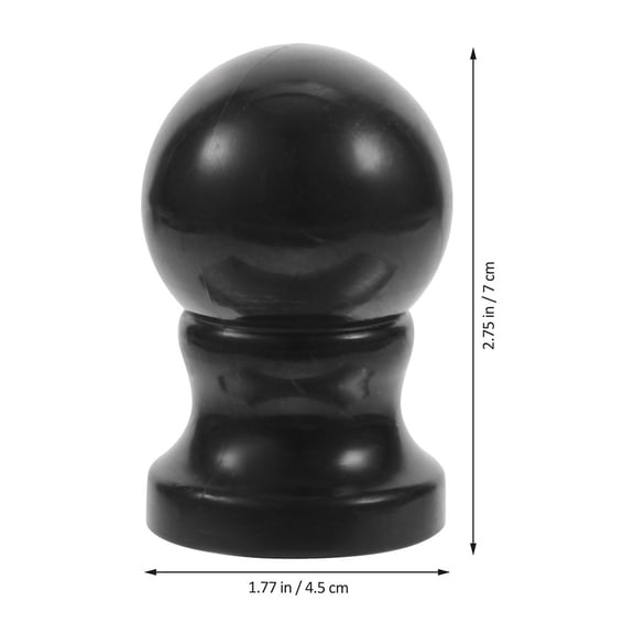 MEIBUTYUP 2Pcs Flagpole Ornament Topper Black Plastic for Weather Resistant Use