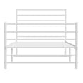 thumbnail image 6 of Metal Bed Frame Twin Size with Footboard, White Finish 39.4"x74.8", Sturdy Steel Platform Bed for Bedroom, Under Bed Storage, 6 of 9