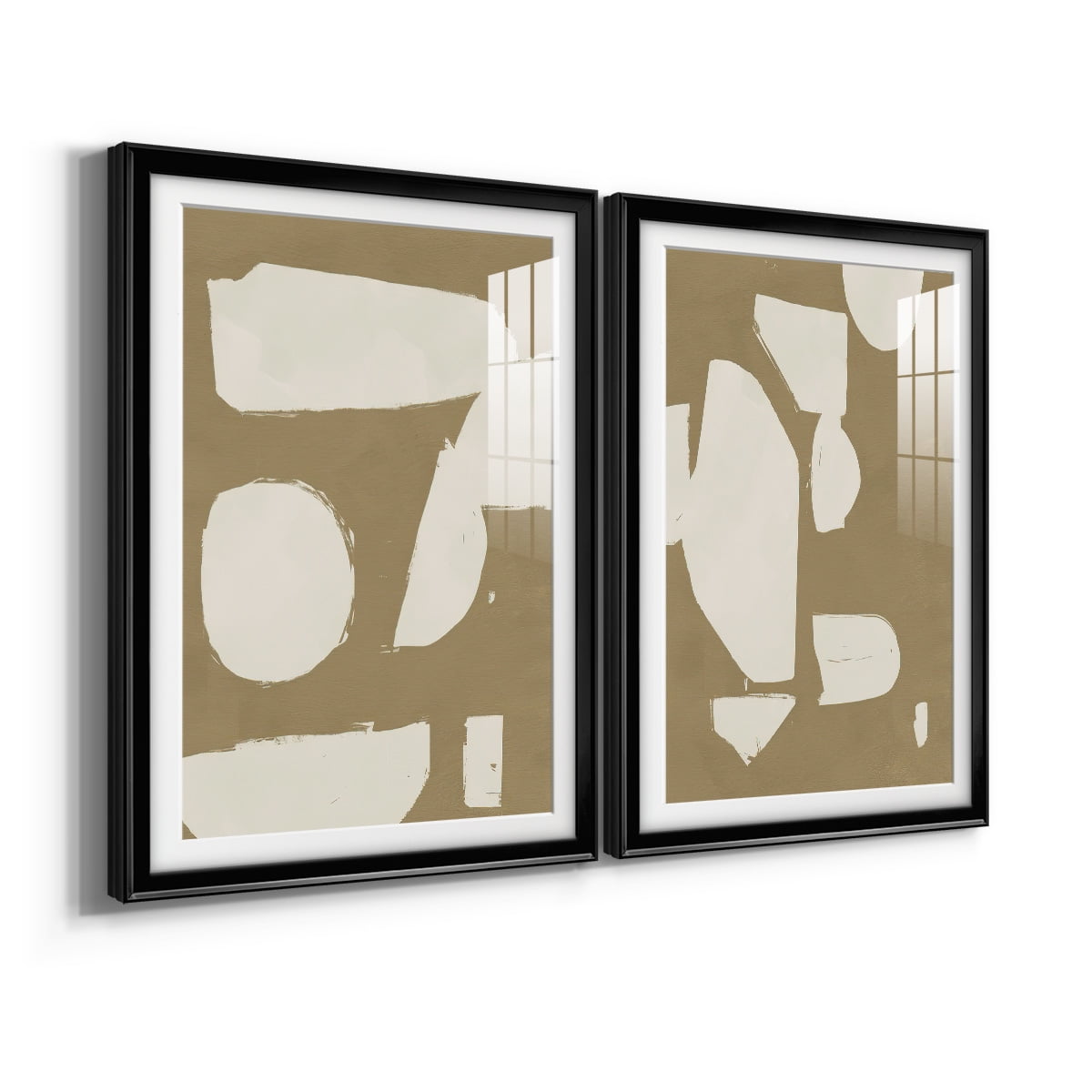 Wexford Home Chunky Abstract I Premium Framed Print, 30.5" x 42.5" - Ready to Hang, Black (Set of 2)