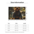 thumbnail image 5 of Uemuo Forest Creek Cute Dog Printed Throw Blanket for Couch, Fluffy Fuzzy Blankets for Bed, Sofa, Cozy Flannel Faux Fur Blanket-60"x50", 5 of 6