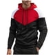 thumbnail image 2 of Dolkfu Sudadera con capucha de color mezclado para hombre, sudadera con capucha para correr, sudadera de manga larga con cordón para hombre XL, 2 of 5