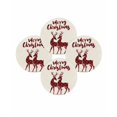 thumbnail image 7 of 15 Inch Round Placemats Set of 4, Merry Christmas Non Slip Heat Insulation PP Table Mats, Beige Xmas Elk Seasonal Winter Holiday Washable Place Mats for Kitchen Dining Party Table Decor, 7 of 7
