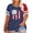 AU21_Dark Blue, variant on Plus Size Flag Shirt for Women 4th of July Tshirts USA 1776 Patriotic Tops Anniversary Short Sleeve Tee Deep Red XXL