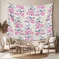 thumbnail image 2 of Pink Floral Small Tapestry for Bedroom Wall Hanging Tapestry, Spring Rustic Botanical Flowers Herbs Ceiling Backdrop Tapestries Poster Blanket Wall Decor for Teens Room Living Room Dorm 23" x 28", 2 of 8