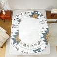thumbnail image 5 of Homewish White Aztec Queen Sheet Sets 4-Piece, Bohemian Geometric Flat Sheet, Rustic Lodge Cabin Farmhouse Queen Fitted Sheet, Breathable Home Decor, 5 of 7