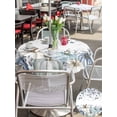 thumbnail image 4 of Outdoor Tablecloth with Umbrella Hole and Zipper, Blue Pumpkins Fall Round Table Cloth 60 Inch Waterproof Tablecloth, Rustic Thanksgiving Watercolor Picnic Table Cover for Patio Camping, 4 of 7
