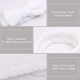 thumbnail image 3 of 2 Pack Spa Headband, Facial Makeup Bow Head band for Women Girls Washing Face Skincare Shower Fluffy Towel Headbands, Soft Microfiber Coral Fleece Face Mask Hair Band (Pink+White), 3 of 11