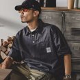 thumbnail image 4 of Camisa polo cargo informal americana para hombre, camiseta de manga corta con apliques, blusa de solapa con bolsillo Y2K de verano, nueva prenda de golf holgada, 4 of 5