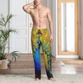 thumbnail image 2 of Honiee Peacocks for men - a sleek fusion of Straight Pajama Pants, versatile Lounge Pants, and cozy Sleepwear, all rolled into one-Small, 2 of 6
