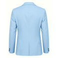 thumbnail image 6 of LEKWK Mens Suit Jacket Slim Fit Notched Lapel Two Button Blazer Lightweight Long Sleeve Fall Coat for Business Casual Wedding Party Blue XXL, 6 of 6